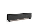 Skraut Home Lowboard,, Schwarz, Holzwerkstoff, Rechteckig,Rechteckig, 240x57x35 cm, Wohnzimmer, Wohnwände, Lowboards, Lowboards stehend