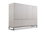 Beautysofa Kommode, Beige, Sand, Holzwerkstoff, 160x120x45 cm, Wohnzimmer, Kommoden & Sideboards, Kommoden