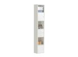SoBuy Hochschrank, Weiß, Holzwerkstoff, 33x188x24 cm, Badezimmer, Badezimmerschränke, Hochschränke