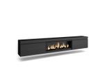 Skraut Home Lowboard,, Schwarz, Holzwerkstoff, Rechteckig,Rechteckig, 267x45x35 cm, Wohnzimmer, Wohnwände, Lowboards, Lowboards stehend
