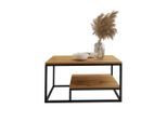 Bettso Couchtische, Schwarz, Eiche Wotan, Holzwerkstoff, 90x48x60 cm, Wohnzimmer, Wohnzimmertische, Couchtische