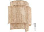 tectake Wandleuchte, Natur, Metall, 23x25.5x12 cm, CE, Lampen & Leuchten, LED Beleuchtung, LED-Wandleuchten