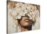Feeby Leinwandbild, Beige, Textil, Rechteckig, 120x80 cm, Bilder und Zubehör, Wandbilder, Leinwandbilder