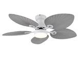 GLOBO LIGHTING Deckenleuchte "ELISE", weiß matt, Ø 107cm H: 28,5cm, 1 Stk., Leuchten, Ventilator kühlen-heizen holzoptik CCT 3000/4500/6000K, Deckenleuchte