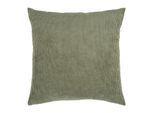Dekokissen PAD "CASUAL", grün (dunkelgrün, unifarben), B:40cm L:40cm, Polyacryl, Polyester, Dekokissen_Sitzkissen_Kissenhüllen, Made in Europe