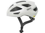 Rennradhelm ABUS "MACATOR MIPS" Gr. M, weiß, Helme, M Kopfumfang: 52cm - 58cm, glänzend, unifarben