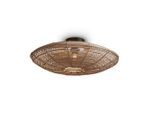 Good & Mojo , Naturfarben , Holz , Rattan , rund , 55x14x55 cm , LED-Leuchtmittel austauschbar ,