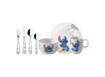Villeroy & Boch Kindergeschirrset Disney Stitch, Mehrfarbig, Keramik, 7-teilig, 13.3x23.2x26.6 cm, Füttern, Kindergeschirr