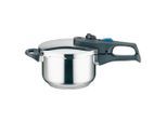 ELO Schnellkochtopf, Edelstahl, Metall, 2,7 L, rund, Messskala, rostfrei, Druckregelventil, Sicherheitsventil, Gegengriff, Sandwichboden, Sicherheitssystem, Kochen, Töpfe, Schnellkochtöpfe