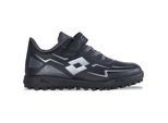 Fußballschuh LOTTO, Mädchen, Gr. 31, schwarz-weiß (schwarz, dunkelgrau), Synthetik, Schuhe Fußballschuh, mit Turf-Sohle für synthetische Hartplätze, für Kinder