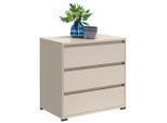 Carryhome Kommode, Kaschmir, Kunststoff, 3 Schublade(n) Schubladen, 80x79x48 cm, Wohnzimmer, Kommoden & Sideboards, Kommoden