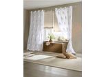 Gardine HEINE HOME Gr. 2, grau, B:140cm H:175cm, Polyester, Gardinen, Gardine