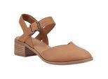 TOMS Jaclyn Leer Dames Bruin Suiker Ronde Slingback Schoenen
