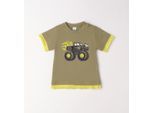 T-Shirt IDO "BABY BOY SUMMER T-SHIRT", Jungen, Gr. 18M, grün (sage grün), 100% Baumwolle, Shirts T-Shirt