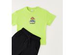 Shorts IDO "BABY BOY SUMMER SET", Mädchen, Gr. 18M, EURO-Größen, schwarz (lime), 100% Baumwolle, Hosen Shorts