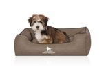 Knuffelwuff Hundebett Scottsdale aus Kunstleder stone clay S