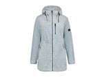 Fleecejacke ICEPEAK "ICEPEAK CHELLES", Damen, Gr. XXL, baby blau, Obermaterial: 100% Polyester, Jacken Fleecejacke, mit verstellbarer Kapuze, schnell trocknend, aus Polyester