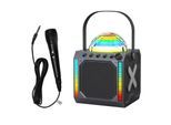 Denver BTM-618 Bluetooth Lautsprecherbox–Discolicht, Mikrofon, schwarz