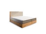 Masseno Boxbett, Creme, Holz, H2 + H3, 180x200 cm, Schlafzimmer, Betten, Boxspringbetten