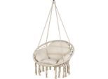 Luverno Hängesessel, Beige, Textil, 1-Sitzer, Rund, 62x108x62 cm, Gartenmöbel, Hängesessel