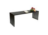 DanDiBo Gartenbank, Schwarz, Metall, 117x43.5x36 cm, Gartenmöbel, Gartenbänke