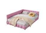 Polsterbett, Rosa, Textil, Mode, 140x200 cm, Schlafzimmer, Betten, Polsterbetten