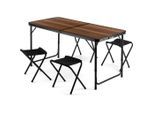 Outtec Gartenset, Braun, Metall, 5, Rechteckig,rechteckig, U-Form, Gartenmöbel, Gartenmöbel-Sets