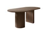 Mirjan24 Esstisch, Nussbaum, Holzwerkstoff, Oval, 185x75x90 cm, Esszimmer, Tische, Esstische