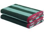 Strandtuch OTTO HOME "Elenna, 100% Baumwolle, flauschig und weich, 500 gr/m²", grün, B:180cm L:90cm, Frottier, Obermaterial: 100% Baumwolle, Handtücher, Premium Strandtücher 90x180cm, Streifen, 5 Jahre Garantie