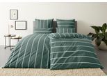 Wendebettwäsche OTTO HOME "MIETTE", grün, B/L: 135cm x 200cm, 1 Stk., 1 Stk., Renforcé, B/L: 40cm x 80cm, 2 Stk., Renforcé, Obermaterial: 100% Baumwolle, Bettwäsche, Wendebettwäsche, mit modernen Streifen, Bettwäsche ab Gr. 135x200 cm erhältlich, Topseller