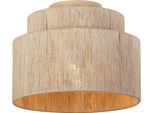 TRIO LEUCHTEN Deckenleuchte "SMILLA, runde Deckenlampe mit Jute Lampenschirm Ø 30cm Höhe 23cm", natur, 1, Ø 30cm H: 23cm, 1 Stk., Leuchten, exkl 1x E27 max 10W, Deckenlampe Küche Schlafzimmer Wohnzimmer, Deckenleuchte