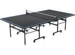 Tischtennisplatte JOOLA "Outdoor J100A", grau (grau, blau), Tischtennisplatten, KinderB:76cm H:152,5cm L:274cm, Tischtennisplatte, wetterfest, klappbares Untergestell, inkl. Netz, B:76cm H:152,5cm L:274cm