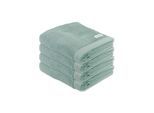 Handtuch TOM TAILOR "Handtuch Color Bath Towel 4er Pack" Gr. M, grün, B:50cm, Obermaterial: 100% Baumwolle CO., Handtücher, Handtuch