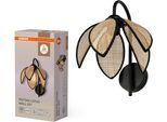 OSRAM Wandleuchte "Decor Rattan", beige, H: 34,5cm, 1 Stk., Leuchten, braun, E27, Rattan und Stahl, Wandleuchte