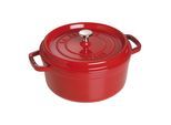 Staub La Cocotte Cocotte 24 cm, rund, Kirsch-Rot, Gusseisen