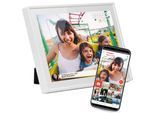 Denver PFF-1021 Digitaler WiFi-Bilderrahmen, 10.1" Touchscreen, weiß