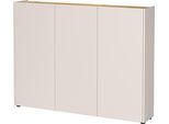 Schuhschrank GERMANIA "Libbiano", beige (kaschmir, navarra, eiche, nachbildung), B:138cm H:105cm T:25cm, Holzwerkstoff, Schränke, Schuhschrank, Flurschrank, Soft-close, verstellb. Böden, in 3 Höhen, 2- oder 3-türig