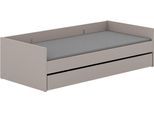 Kinderbett YUNY BY PAIDI "BROTHER STU mit Bettkasten, Jugendliege", grau (taupe), B:95,7cm H:55,9cm L:204,4cm, Betten, Kinderbett, bietet extra Stauraum oder zweite Liegefläche, Kojenliege Taupe