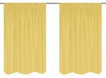 Vorhang HOME BASICS "MAITE" Gr. 1, gelb, B:135cm H:145cm, Polyester, Gardinen, Vorhang