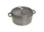 Staub La Cocotte Cocotte 28 cm, rund, Graphit-Grau, Gusseisen