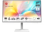 MSI LED-Monitor "Modern MD272QXP", Energieeffizienz: E, weiß, B:61,35cm H:36,25cm T:5cm, Monitore, höhenverstellbar, 3 Jahre Herstellergarantie, USB-C, LED-Monitor