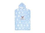 Badeponcho ROXY "Stay Magical Printed", Damen, blau (cerulean shell yeah s), Obermaterial: 100% Baumwolle., Hausmäntel Badeponcho