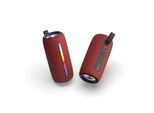 Denver BTL-360 Bluetooth-Lautsprecher, 2×50W, RGB-Beleuchtung, rot
