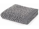 Duschtuch MÖVE "Brooklyn Fischgrat", schwarz (natur, schwarz), B:80cm L:150cm, Walkfrottier, Obermaterial: 85% Baumwolle, 10% Viskose, 5% Leinen, Handtücher, mit Zick-Zack-Muster