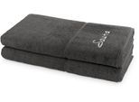 Saunatuch MÖVE FOR FROTTANA, grau (graphite), B:80cm L:200cm, Walkfrottier, Obermaterial: 100% Baumwolle, Handtücher