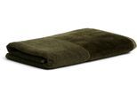 Duschtuch MÖVE "MÖVE Bamboo Luxe", grün (olive), B:80cm L:150cm, Frottier, Obermaterial: 60% Baumwolle, 40% Viskose, Handtücher, mit seidig glänzenden Bordüren