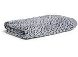 Duschtuch MÖVE "Brooklyn Fischgrat", blau (nature deep sea), B:80cm L:150cm, Walkfrottier, Obermaterial: 85% Baumwolle, 10% Viskose, 5% Leinen, Handtücher, mit Zick-Zack-Muster