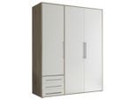 Livetastic , Weiß, Eiche San Remo , Holzwerkstoff , 3 Fächer , 3 Schublade(n) Schubladen , 155x194x58 cm ,
