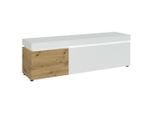 Mid.you , Weiß, Eiche Artisan , Holzwerkstoff , 2 Schublade(n) Schubladen , 180.5x56.7x48 cm ,