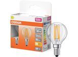 OSRAM LED-Leuchtmittel "LED Retrofit CLASSIC P in P-Form", Energieeffizienz: D (A-G), orange (klar), L:8,4cm Ø:4,5cm, Leuchtmittel